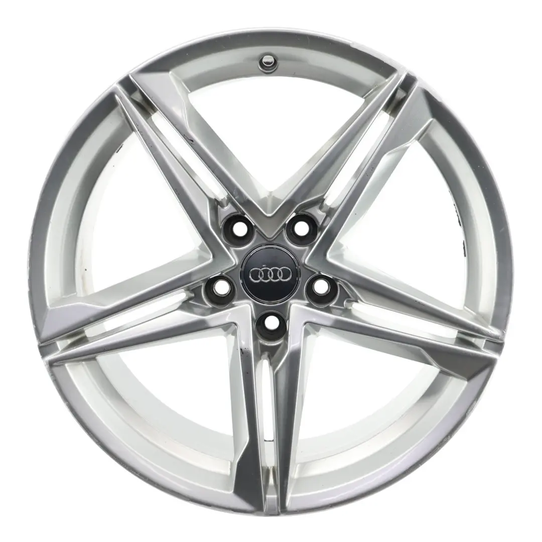 Audi A4 B9 Silver Wheel Alloy Rim 18" 8J ET:40 Star Double Spoke - SKU 8W0601025R-3 - Part number 8W0601025R