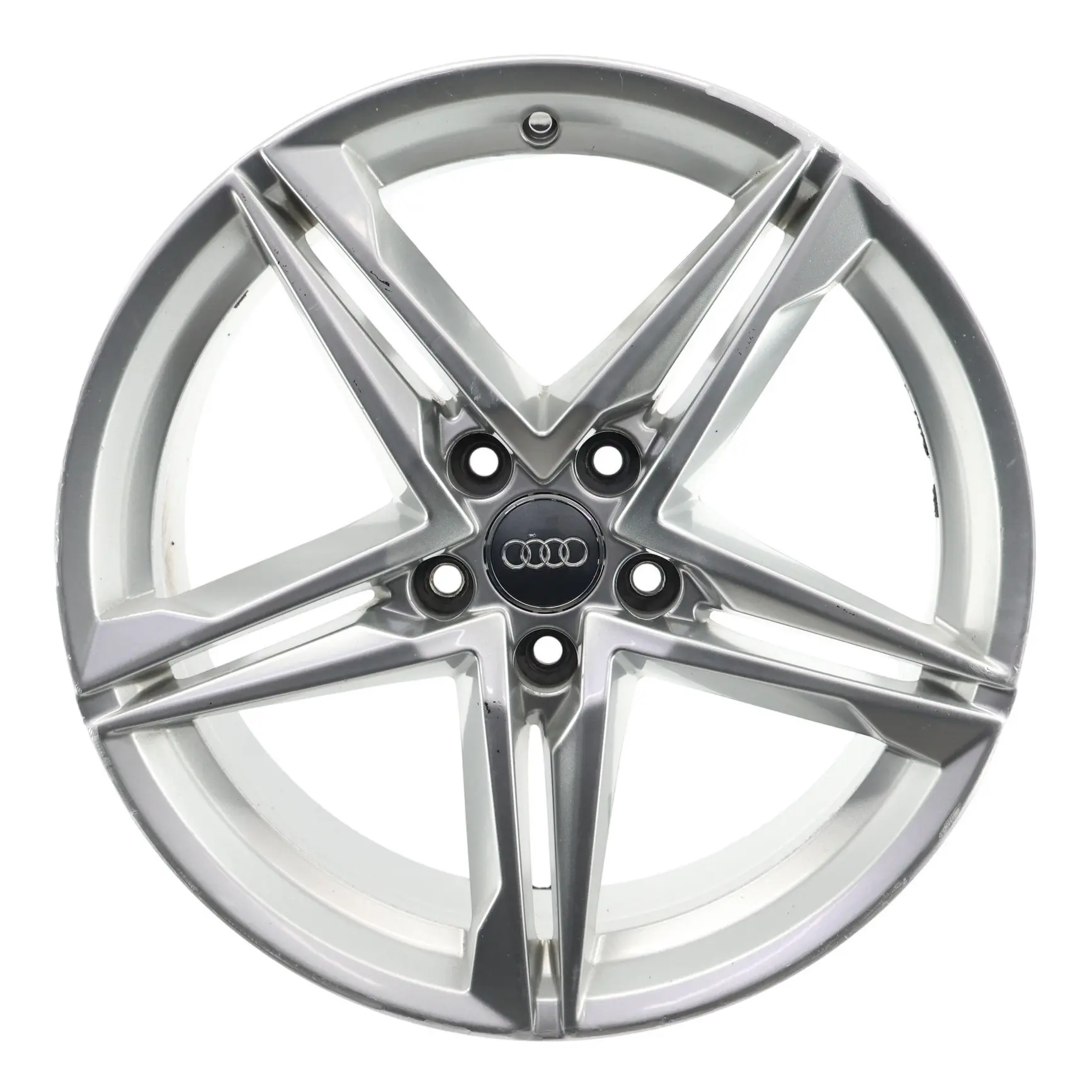 Audi A4 B9 Silver Wheel Alloy Rim 18" 8J ET:40 Star Double Spoke 8W0601025R