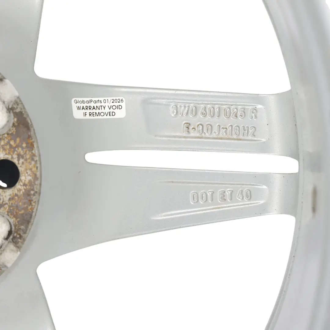 Alloy Rim 18" 8J ET:40 Star Double Spoke to Audi A4 B9 Silver Wheel with Part number 8W0601025R Audi A4 B9 Silver Wheel Alloy Rim 18" 8J ET:40 Star Double Spoke - SKU 8W0601025R-3 - Part number 8W0601025R