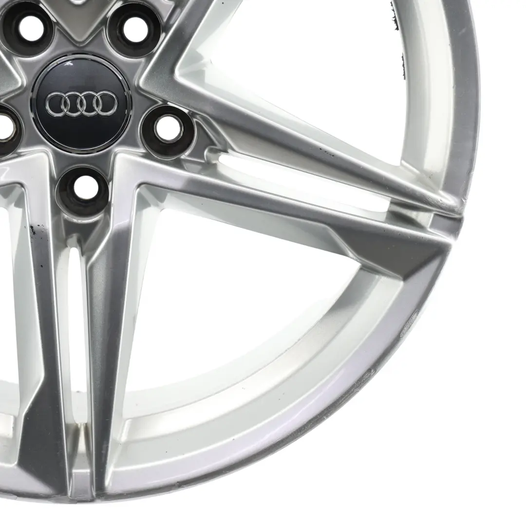 Alloy Rim 18" 8J ET:40 Star Double Spoke to Audi A4 B9 Silver Wheel with Part number 8W0601025R Audi A4 B9 Silver Wheel Alloy Rim 18" 8J ET:40 Star Double Spoke - SKU 8W0601025R-3 - Part number 8W0601025R