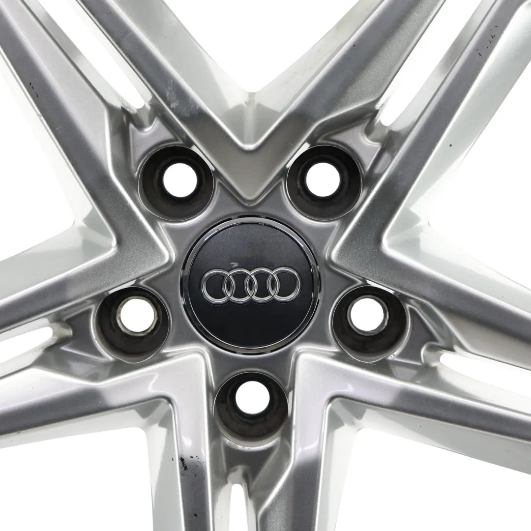 Audi A4 B9 Silver Wheel Alloy Rim 18" 8J ET:40 Star Double Spoke - SKU 8W0601025R-3 - Part number 8W0601025R