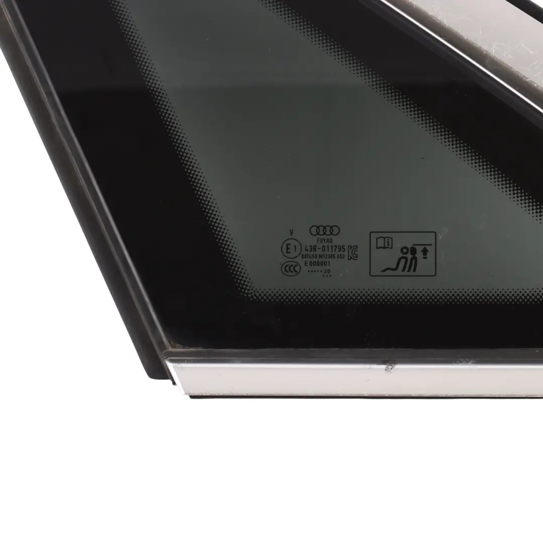 Quarter Side Window Glass Left N/S Tinted AS3 to Audi A4 B9 Rear with Part number 8W5845297J Audi A4 B9 Rear Quarter Side Window Glass Left N/S Tinted AS3 - SKU 8W5845297J - Part number 8W5845297J