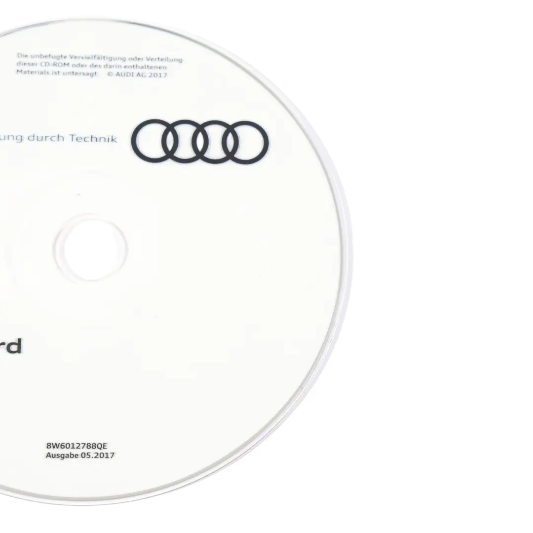 Audi S5 F5 Audi Onboard CD Manual Manuale Proprietario - SKU 8W6012788QE - Numero di parte 8W6012788QE