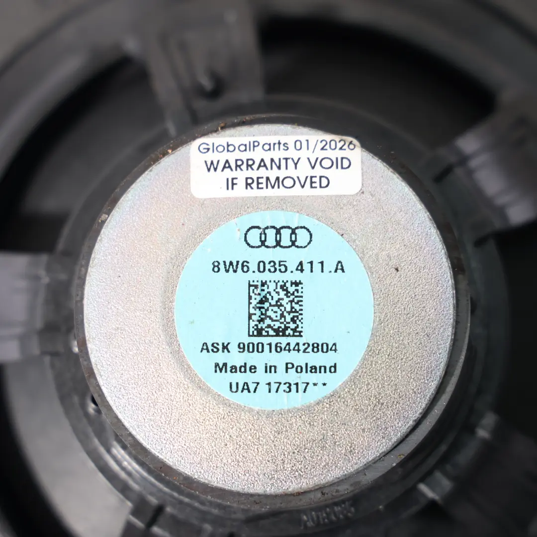 Audi S5 F5 Altavoz De Graves Altavoz Trasero Izquierdo Derecho - SKU 8W6035411A - Número de pieza 8W6035411A