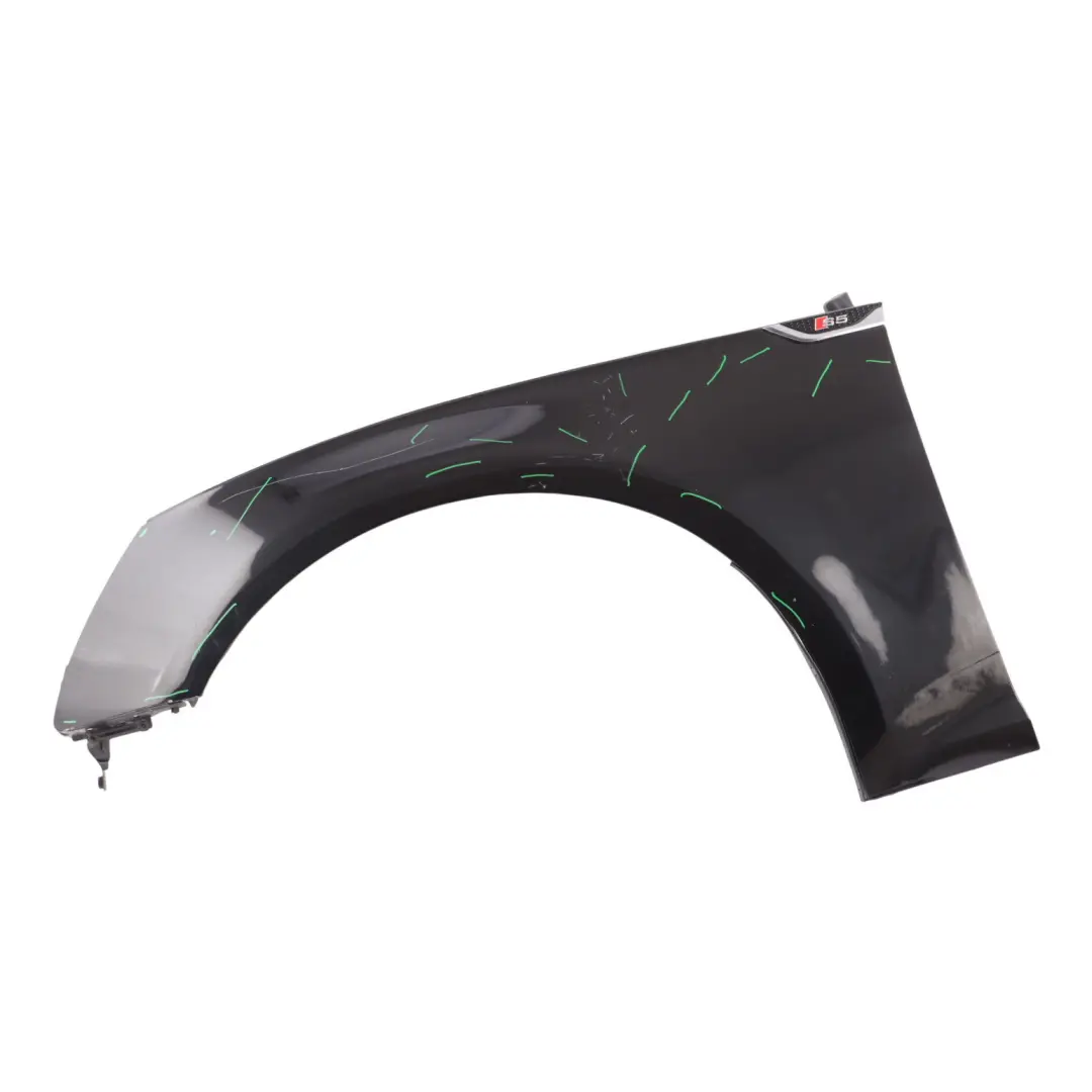 Side Panel Front Left N/S Wing Fender Mythical Black Metallic Y9T to Audi A5 S5 F5 with Part number 8W6821105B Audi A5 S5 F5 Side Panel Front Left N/S Wing Fender Mythical Black Metallic Y9T - SKU 8W6821105B-MYB - Part number 8W6821105B