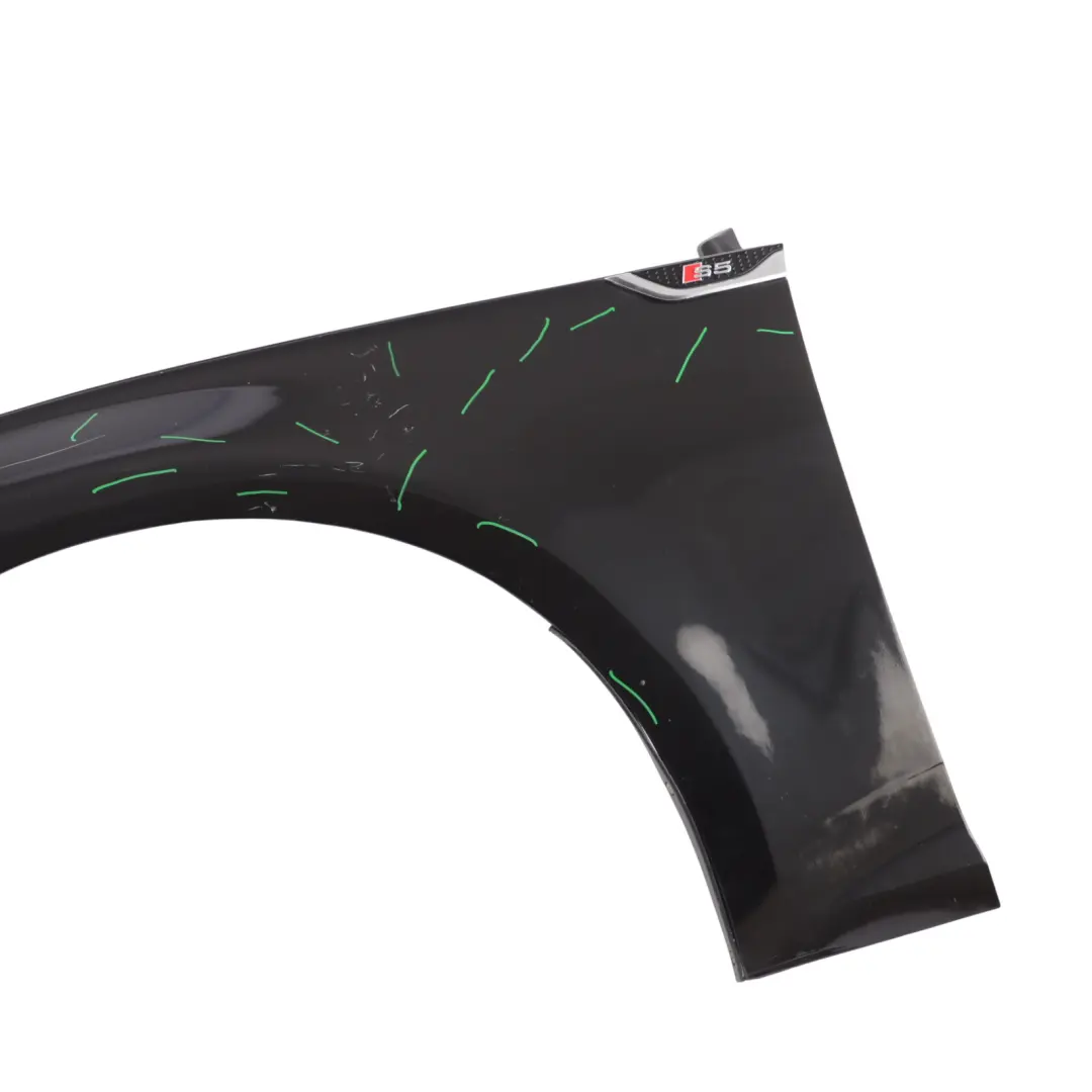 Audi A5 S5 F5 Side Panel Front Left N/S Wing Fender Mythical Black Metallic Y9T - SKU 8W6821105B-MYB - Part number 8W6821105B