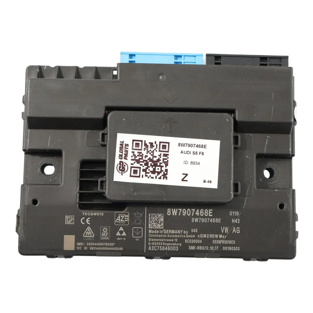 Audi S5 F5 Gateway Control Module Diagnostic Interface Unit - SKU 8W7907468E - Part number 8W7907468E
