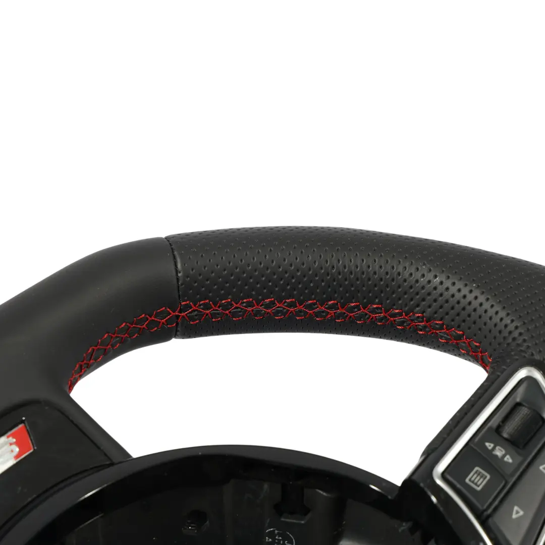 Volant NEUF En Cuir Noir Méplat Surpiqûres Rouges pour Audi A1 S1 8X à propos du numéro de pièce 8X0419091P Audi A1 S1 8X Volant NEUF En Cuir Noir Méplat Surpiqûres Rouges - SKU 8X0419091P-1 - Numéro de pièce 8X0419091P