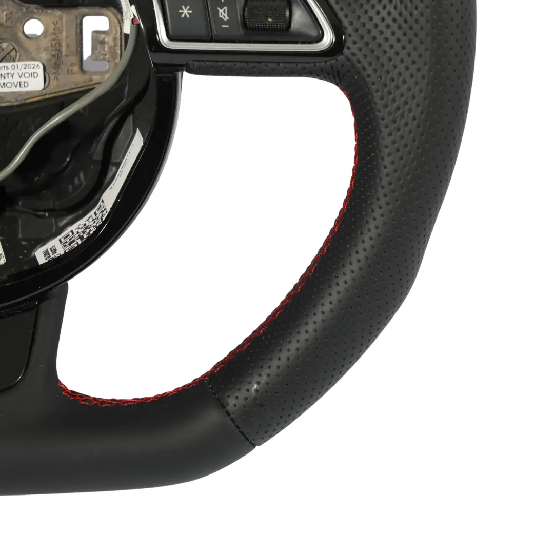 NUOVO In Pelle Nera Fondo Piatto Filo Rosso per Audi A1 S1 8X Volante con numero di parte 8X0419091P Audi A1 S1 8X Volante NUOVO In Pelle Nera Fondo Piatto Filo Rosso - SKU 8X0419091P-1 - Numero di parte 8X0419091P
