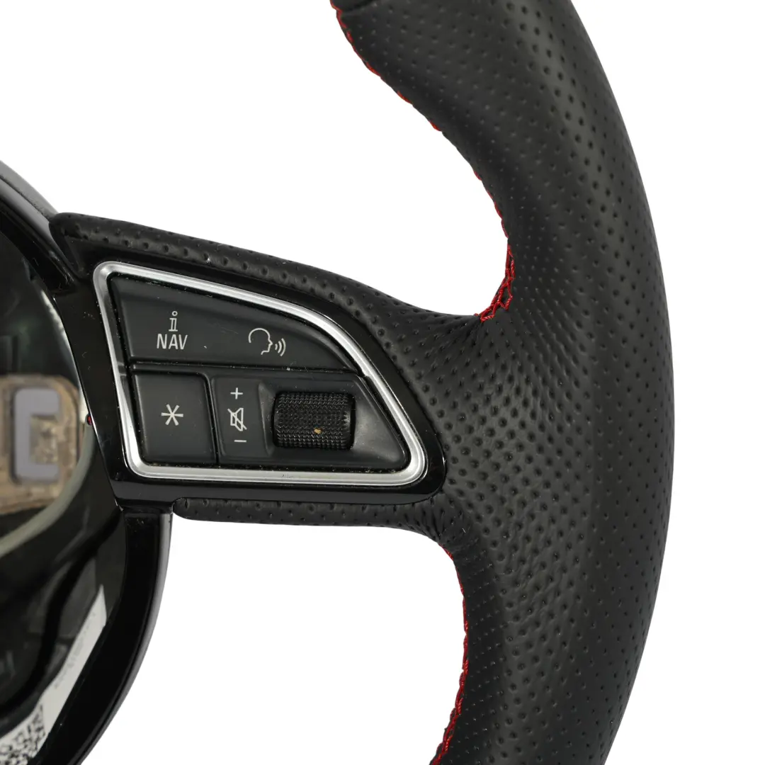 Audi A1 S1 8X Volant NEUF En Cuir Noir Méplat Surpiqûres Rouges - SKU 8X0419091P-1 - Numéro de pièce 8X0419091P