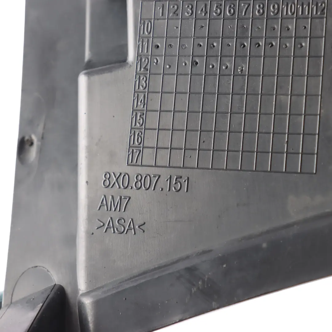 Front Left Bumper Bracket Centre Mounting Support Holder to Audi A1 8X with Part number 8X0807151 Audi A1 8X Front Left Bumper Bracket Centre Mounting Support Holder - SKU 8X0807151 - Part number 8X0807151