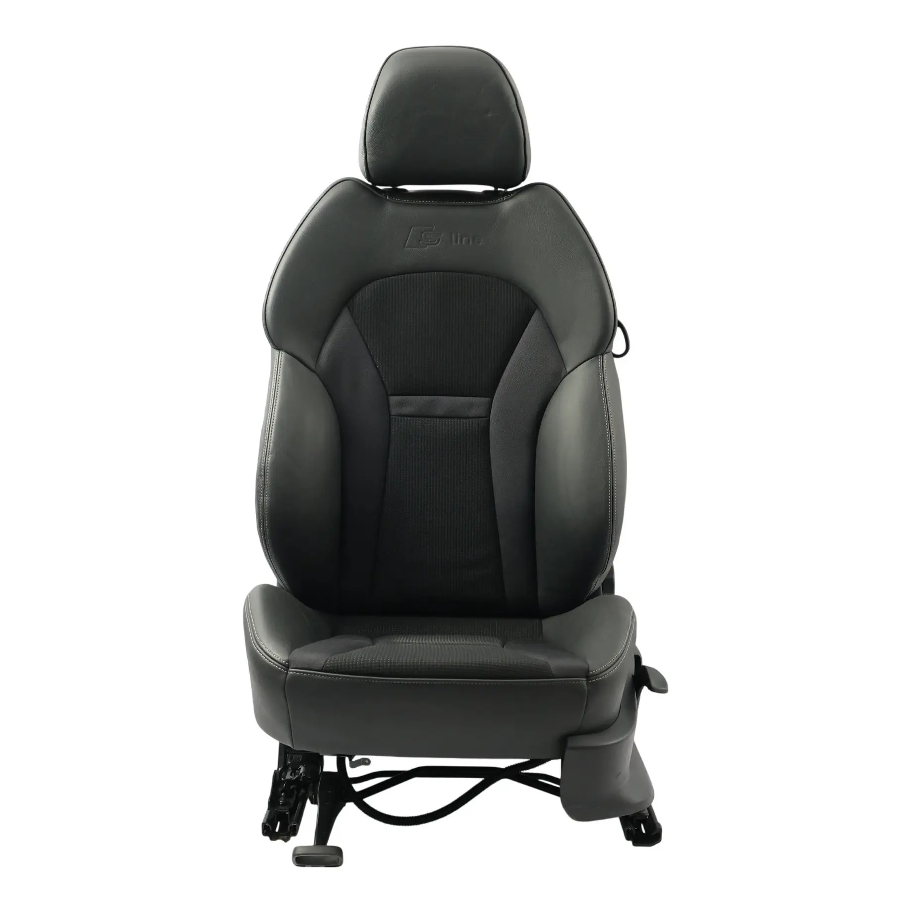 Audi A1 8X 3 Door Sport Seat Front Left N/S Interior Half Leather Soul Silver