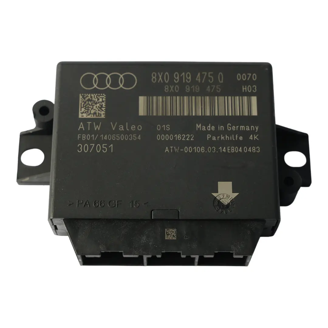 PDC Parkdistanz Assistent Steuergerät Modul ECU für Audi Q3 8U mit Teilenummer 8X0919475Q Audi Q3 8U PDC Parkdistanz Assistent Steuergerät Modul ECU - SKU 8X0919475Q - Teilenummer 8X0919475Q