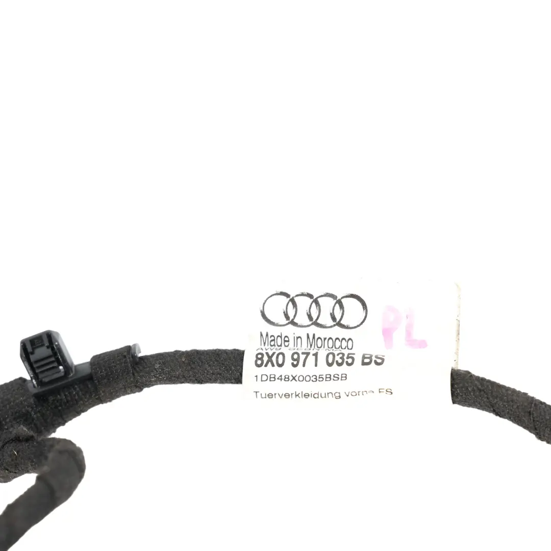 Audi A1 8X Cableado Arnés De La Puerta Lado Del Pasajero Delantero - SKU 8X0971036BS - Número de pieza 8X0971036BS