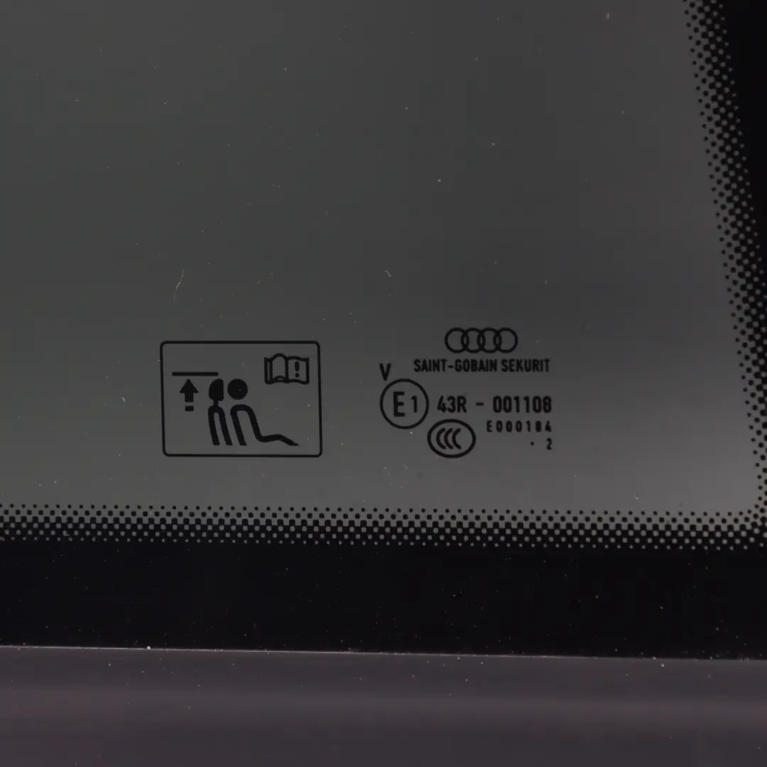 Audi A1 8X Rear Quarter Side Window Glass Right O/S Tinted - SKU 8X3845300A - Part number 8X3845300A