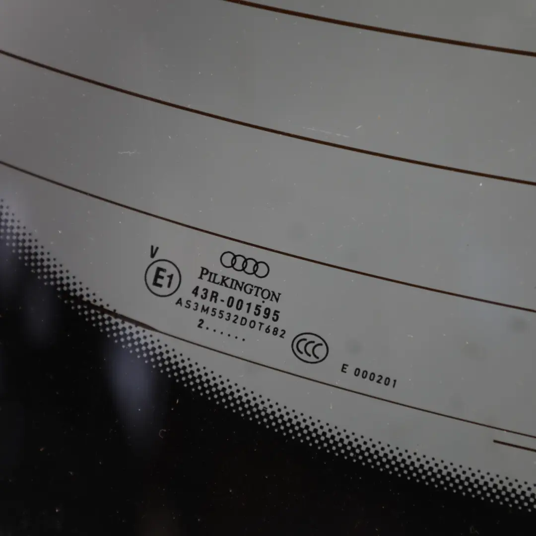 Audi A1 8X Rear Window Boot Trunk Lid Tailgate Glazing AS3 Tinted - SKU 8X3845501C - Part number 8X3845501C