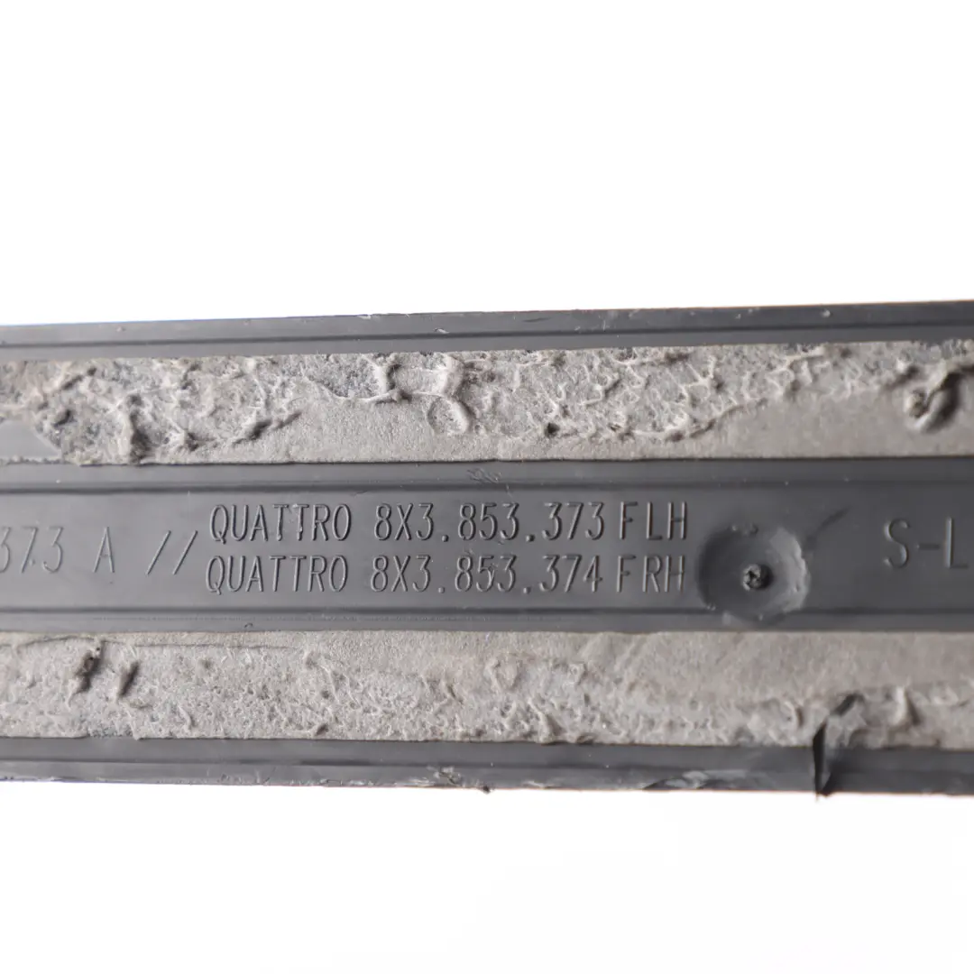 Moldura Umbral Puerta Delantera Izquierda para Audi A1 8X con número de pieza 8X3853373B Audi A1 8X Moldura Umbral Puerta Delantera Izquierda - SKU 8X3853373B - Número de pieza 8X3853373B