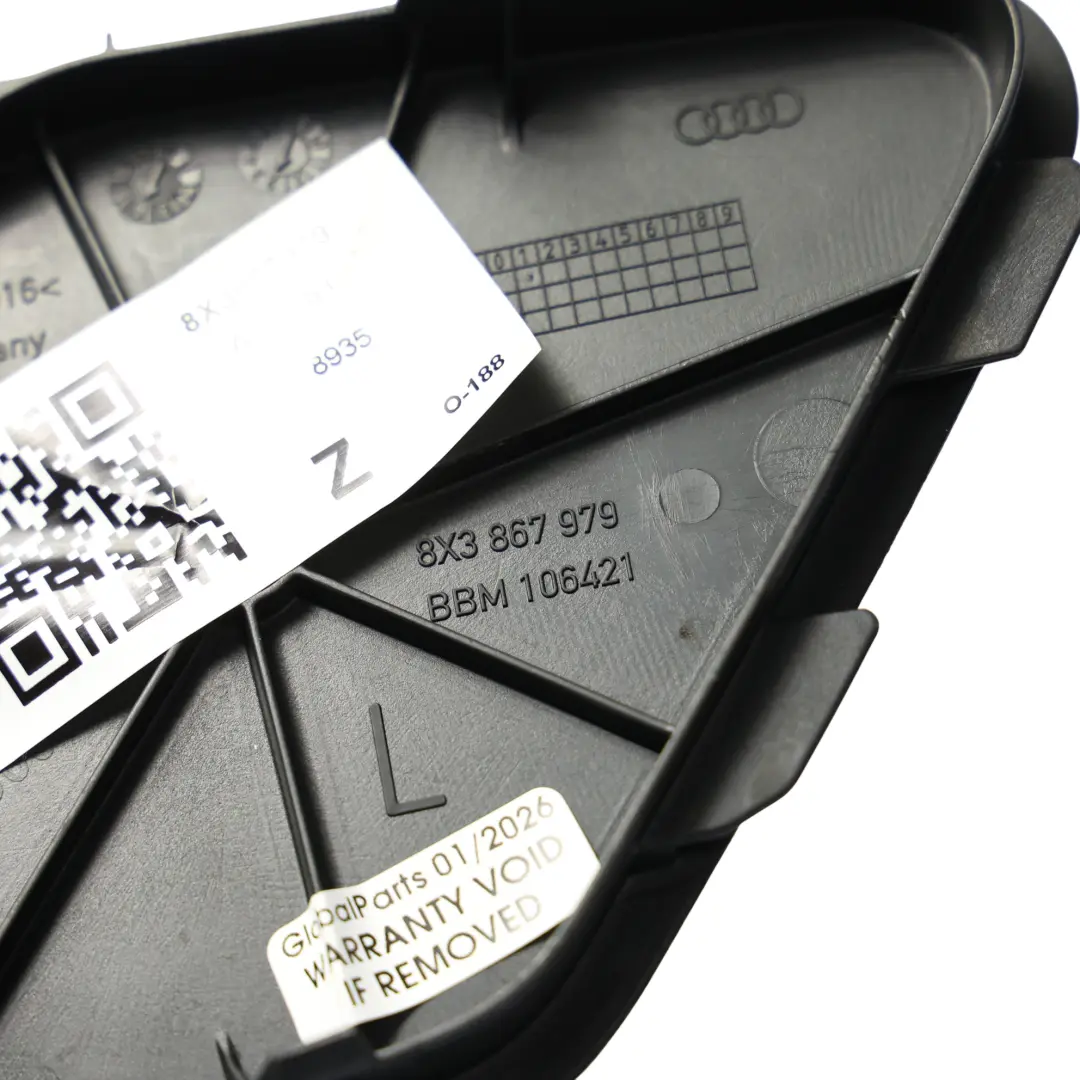 Bootlid Hatch Cover Inner Panel Trim Left N/S to Audi A1 8X Tailgate with Part number 8X3867979 Audi A1 8X Tailgate Bootlid Hatch Cover Inner Panel Trim Left N/S - SKU 8X3867979 - Part number 8X3867979