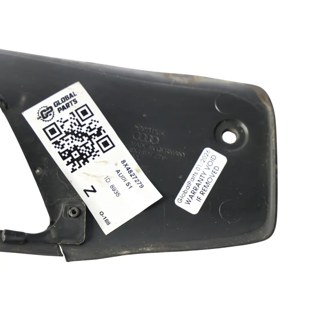 Hinge Cover Trim Trunk Lid Black Left N/S to Audi A1 8X Tailgate with Part number 8X4827279 Audi A1 8X Tailgate Hinge Cover Trim Trunk Lid Black Left N/S - SKU 8X4827279 - Part number 8X4827279
