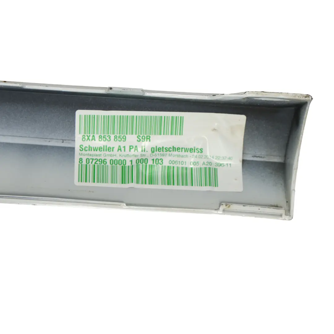 Pannello Sottoporta Laterale Sinistro Glacier White Bianco - S9R per Audi S1 8X con numero di parte 8XA853859 Audi S1 8X Pannello Sottoporta Laterale Sinistro Glacier White Bianco - S9R - SKU 8XA853859-MGW - Numero di parte 8XA853859