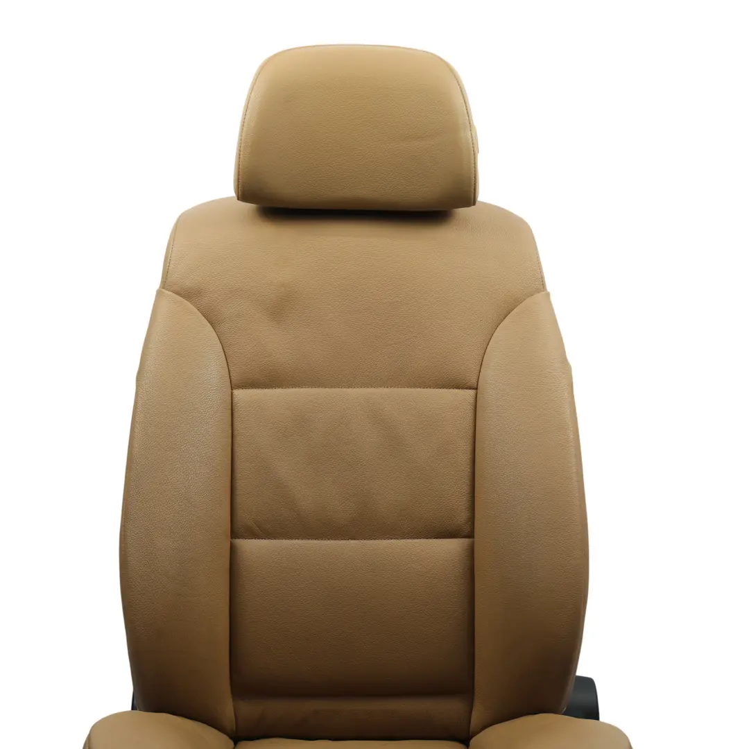 BMW E60 E61 LCI Front Seat Heated Interior Leather Dakota Natural Brown Left N/S - SKU 9126275-3 - Part number 9126275