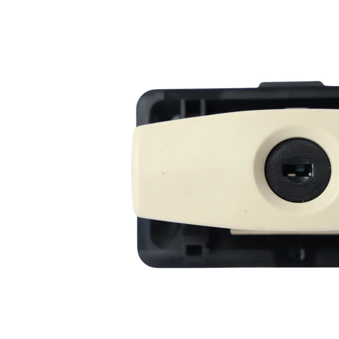 Dashboard Glove Box Catch Lock Opener Handle Grab Cream Beige to BMW E60 E61 with Part number 9126662 BMW E60 E61 Dashboard Glove Box Catch Lock Opener Handle Grab Cream Beige - SKU 9126662 - Part number 9126662