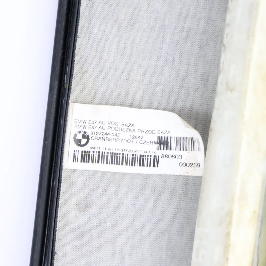 BMW E87 LCI Vordersitz Basis Abdeckung Stoff Cranberryrot Links Rechts - SKU 9127244 - Teilenummer 9127244