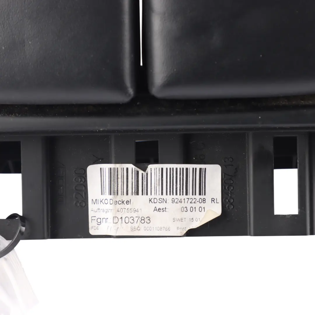 Coupé Leather Console Armrest Front Middle Black to BMW F06 Gran with Part number 9241722 BMW F06 Gran Coupé Leather Console Armrest Front Middle Black - SKU 9241722 - Part number 9241722