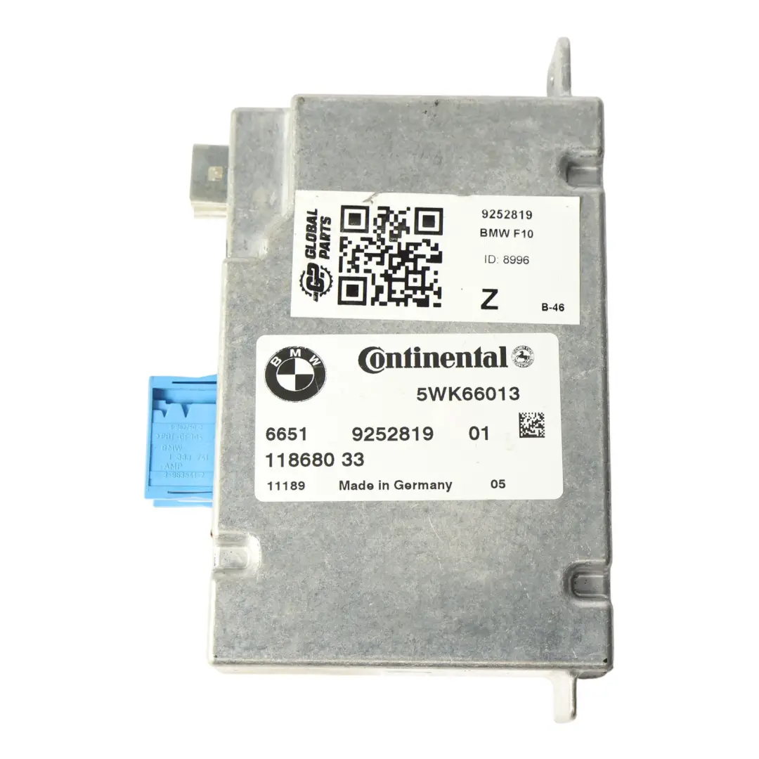 Módulo Cámara Basado Sistemas De Asistencia para BMW F01 F07 F10 F11 F12 con número de pieza 9252819 BMW F01 F07 F10 F11 F12 Módulo Cámara Basado Sistemas De Asistencia - SKU 9252819 - Número de pieza 9252819