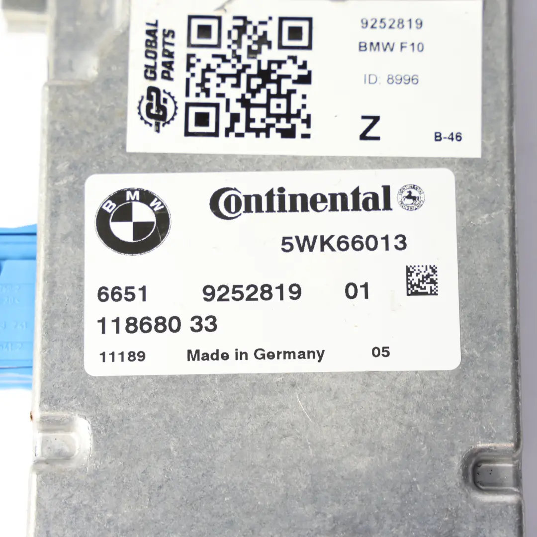 BMW F01 F07 F10 F11 F12 Camera Module Based Assist Systems Control Unit - SKU 9252819 - Part number 9252819