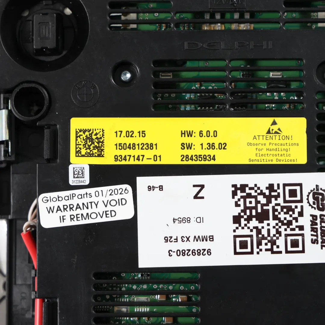 BMW F01 F02 LCI Dachhimmel Lichtschalter Einheit Modul Taste Panel - SKU 9289280-3 - Teilenummer 9289280
