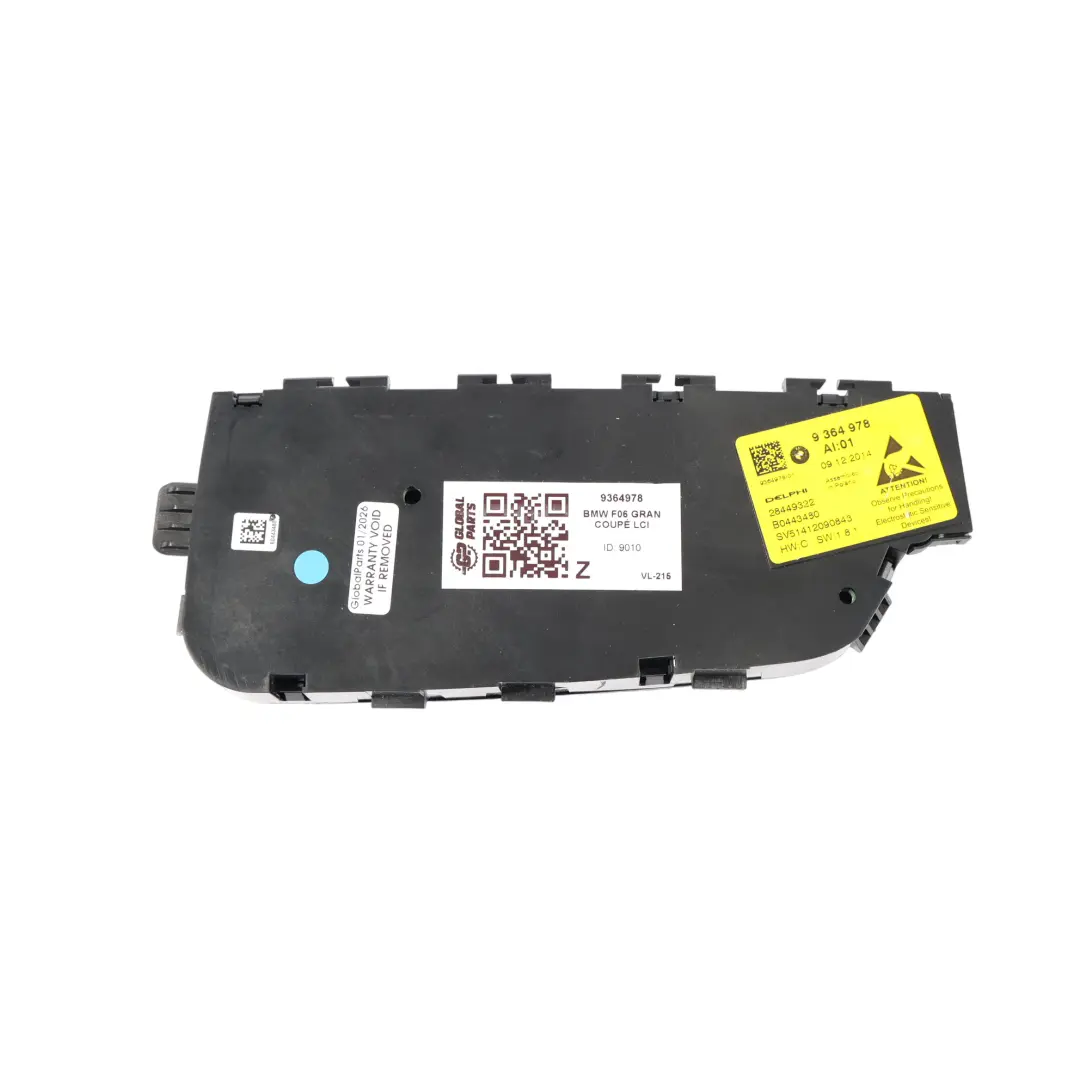 BMW F06 Gran Coupé LCI Commande Électrique Siège Droit - SKU 9364978 - Numéro de pièce 9364978