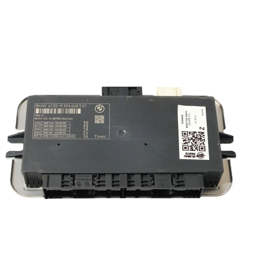 Footwell Module Control Unit ECU FRM III to BMW F06 LCI with Part number 9394668 BMW F06 LCI Footwell Module Control Unit ECU FRM III - SKU 9394668 - Part number 9394668