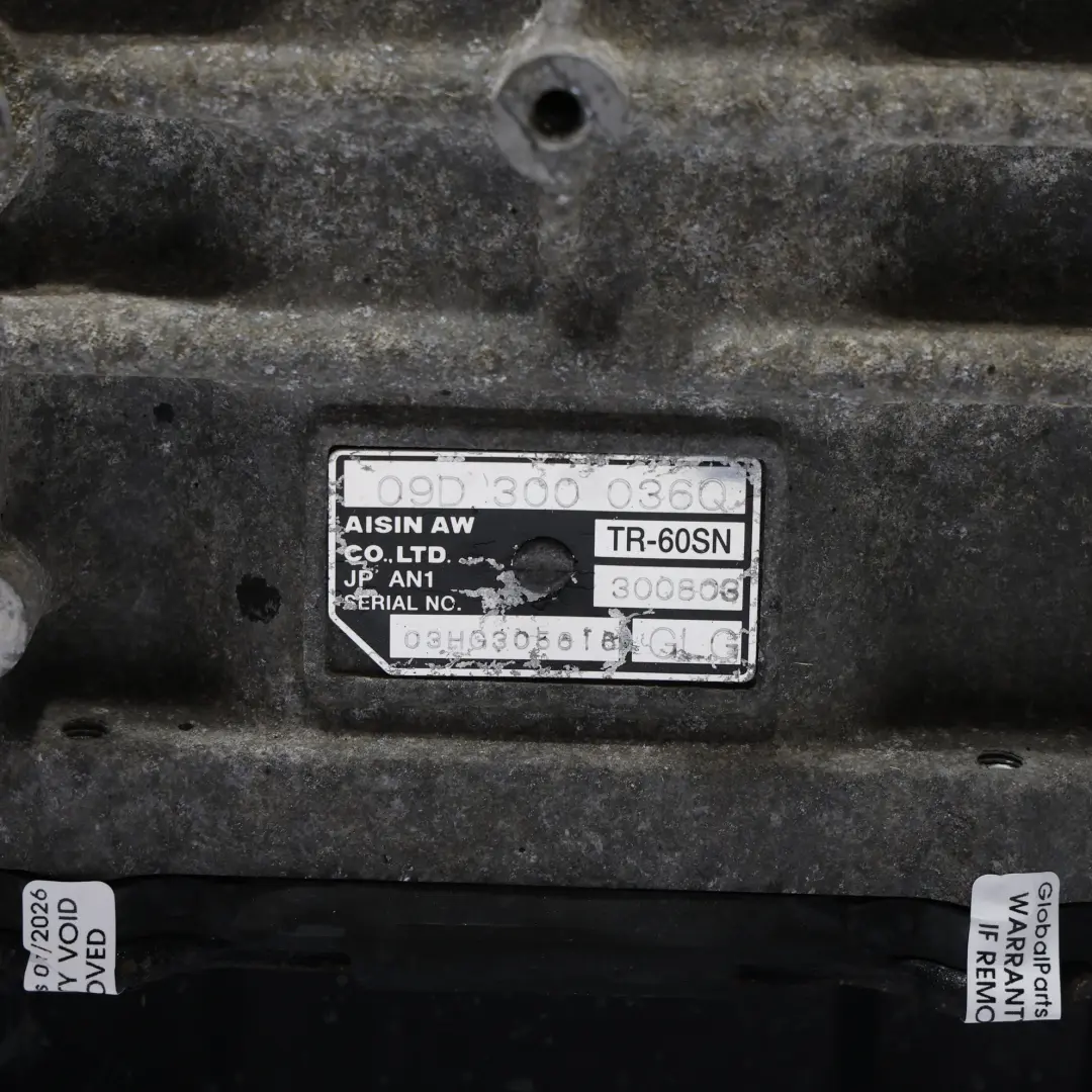 Porsche Cayenne Turbo 9PA 4.5 V8 Automatic Gearbox GLG 09D300036Q WARRANTY - SKU 95530001124 - Part number 95530001124