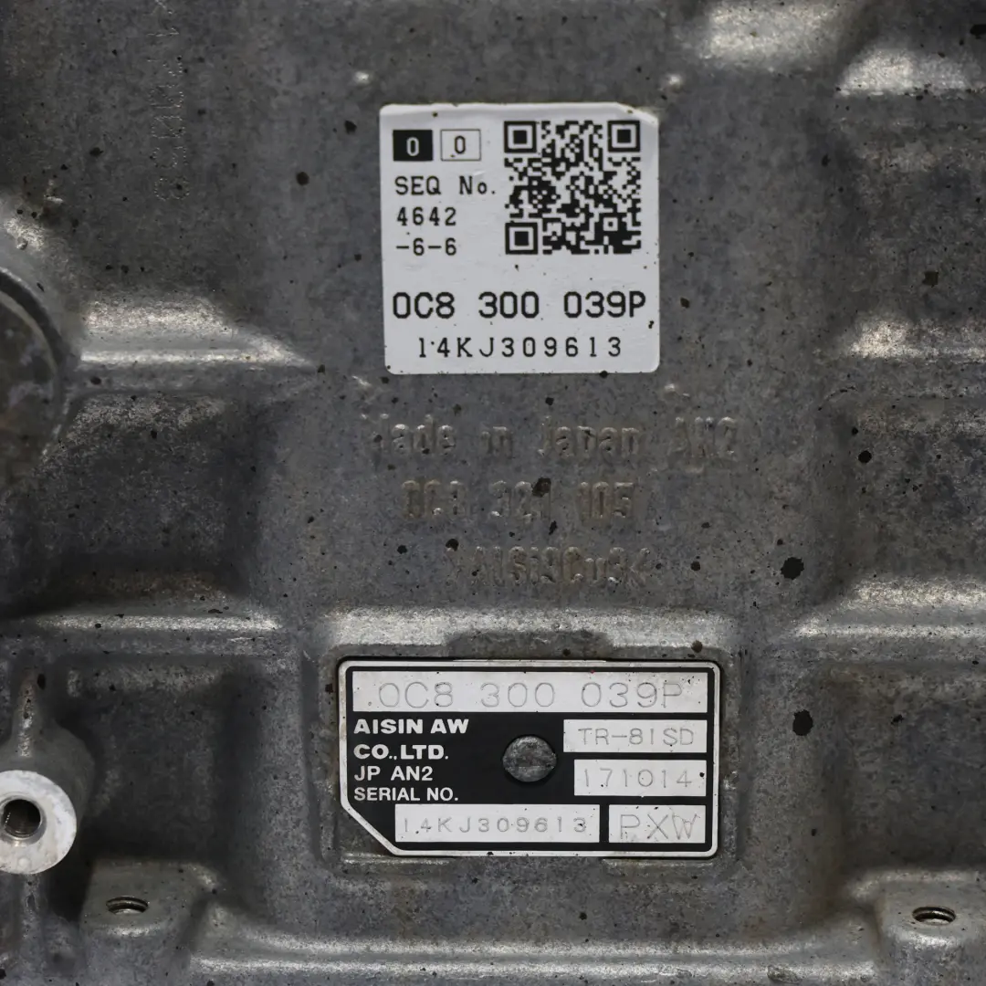CVVA Cambio Automatico Tiptronic PXW 0C8300039P GARANZIA per Porsche Cayenne 92A 3.0 con numero di parte 95830001215 Porsche Cayenne 92A 3.0 CVVA Cambio Automatico Tiptronic PXW 0C8300039P GARANZIA - SKU 95830001215 - Numero di parte 95830001215