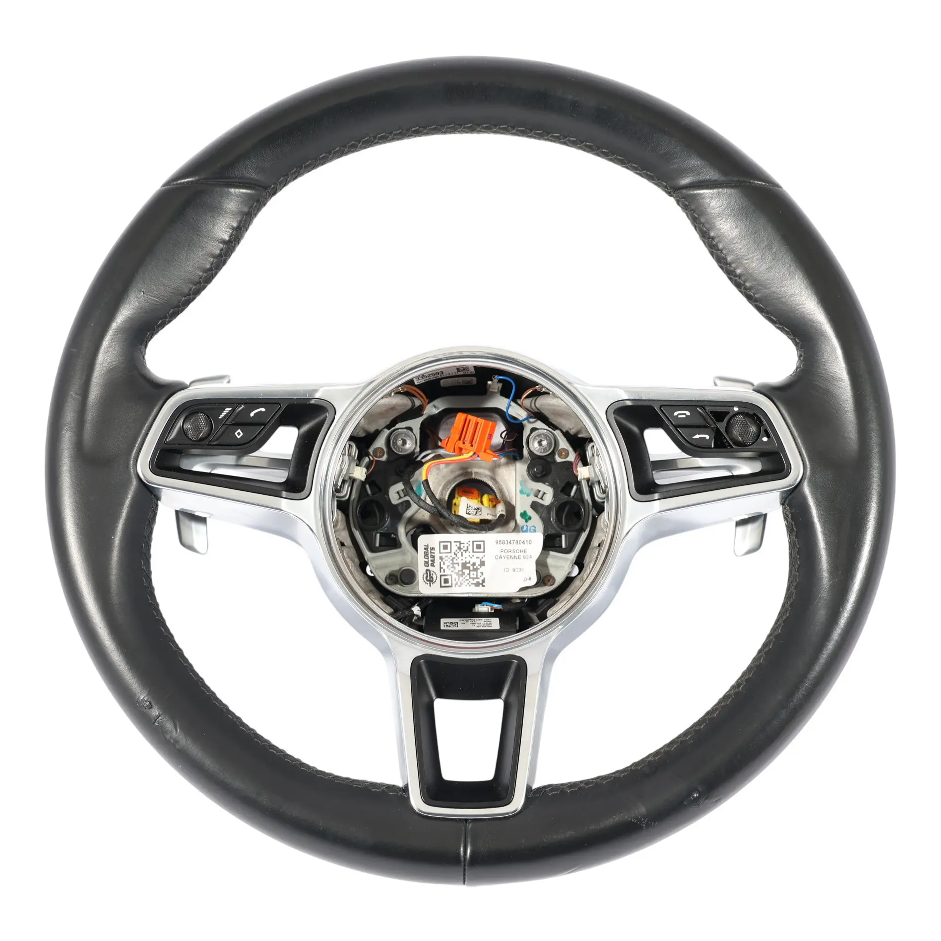 Porsche Cayenne 92A 958 Steering Wheel Black Leather Paddle Shift 95834780410