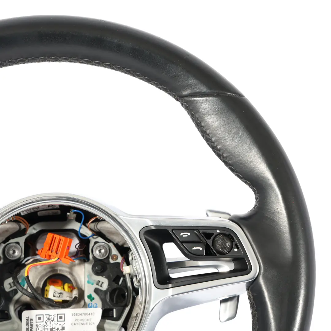 Porsche Cayenne 92A 958 Steering Wheel Black Leather Paddle Shift - SKU 95834780410 - Part number 95834780410