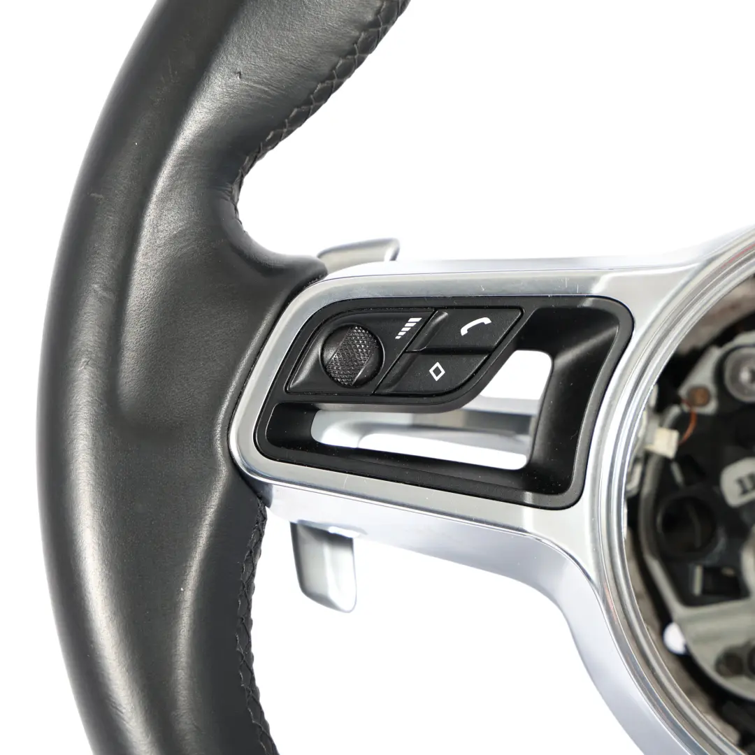Porsche Cayenne 92A 958 Volant Cuir Noir Palettes Changement Vitesse - SKU 95834780410 - Numéro de pièce 95834780410
