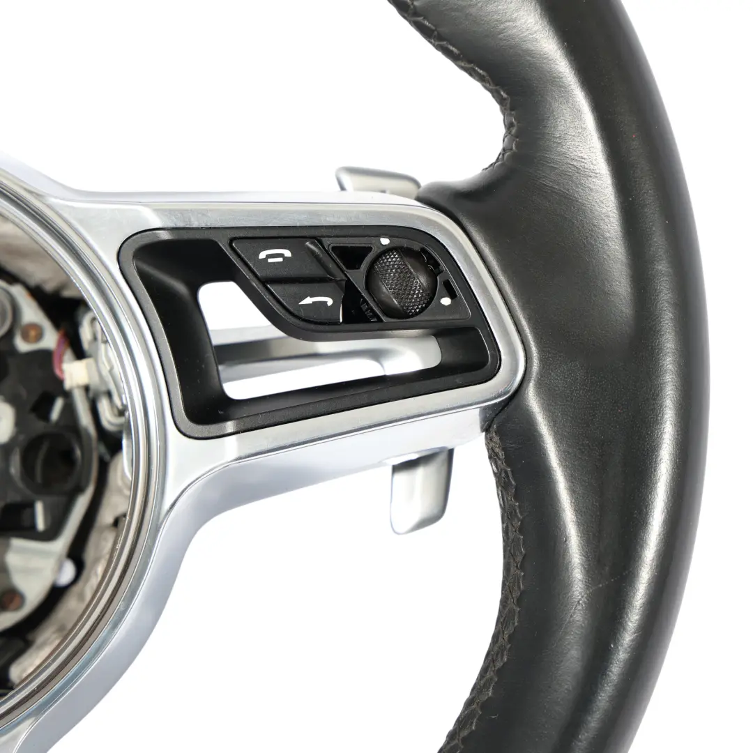 Porsche Cayenne 92A 958 Volant Cuir Noir Palettes Changement Vitesse - SKU 95834780410 - Numéro de pièce 95834780410
