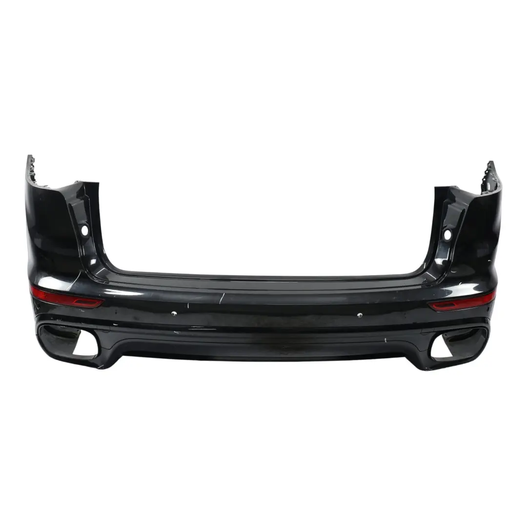 Bumper Trim Panel Covering Jet Black Metallic - C9X to Porsche Cayenne 92A Rear with Part number 95850541760 Porsche Cayenne 92A Rear Bumper Trim Panel Covering Jet Black Metallic - C9X - SKU 95850541760-JBL - Part number 95850541760