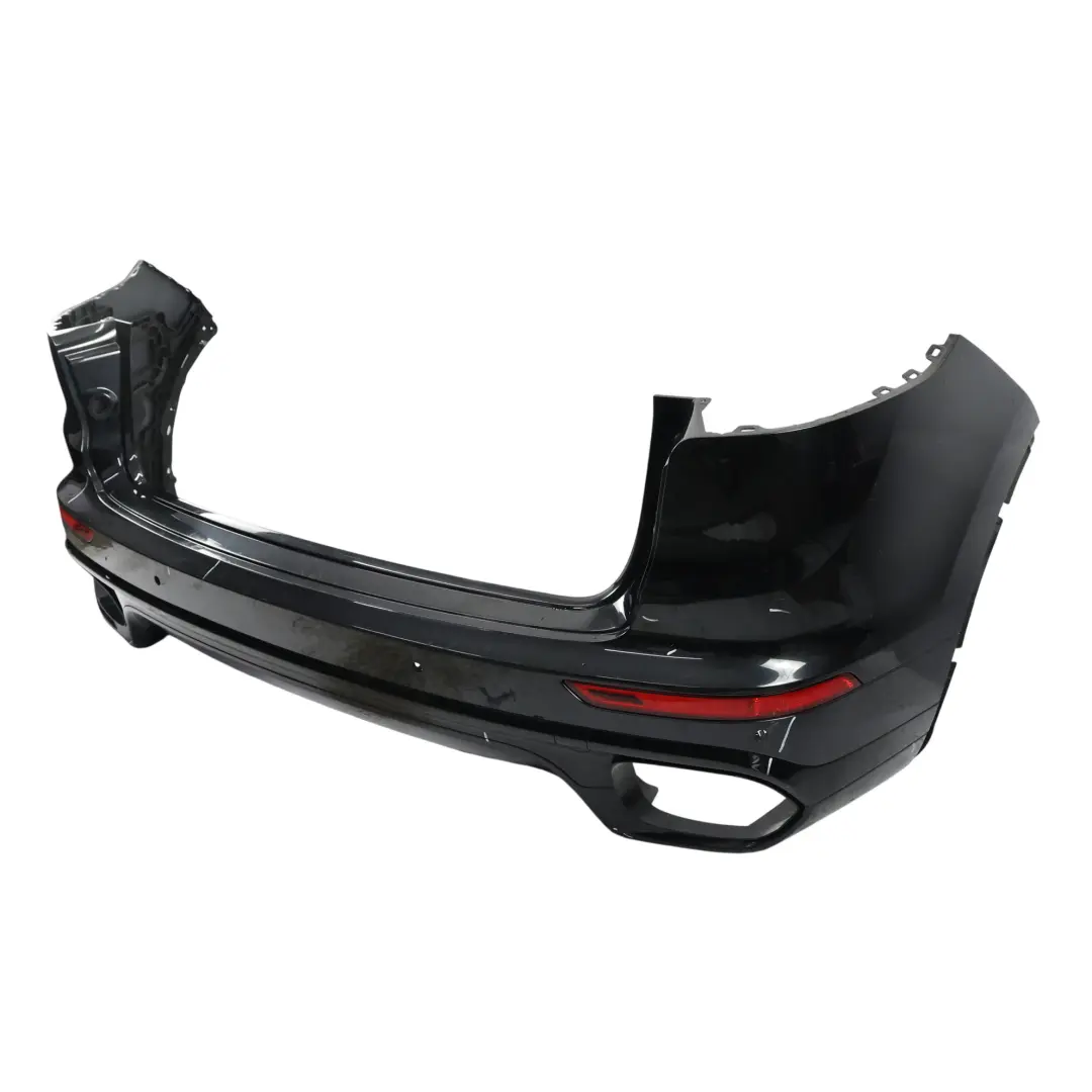 Bumper Trim Panel Covering Jet Black Metallic - C9X to Porsche Cayenne 92A Rear with Part number 95850541760 Porsche Cayenne 92A Rear Bumper Trim Panel Covering Jet Black Metallic - C9X - SKU 95850541760-JBL - Part number 95850541760