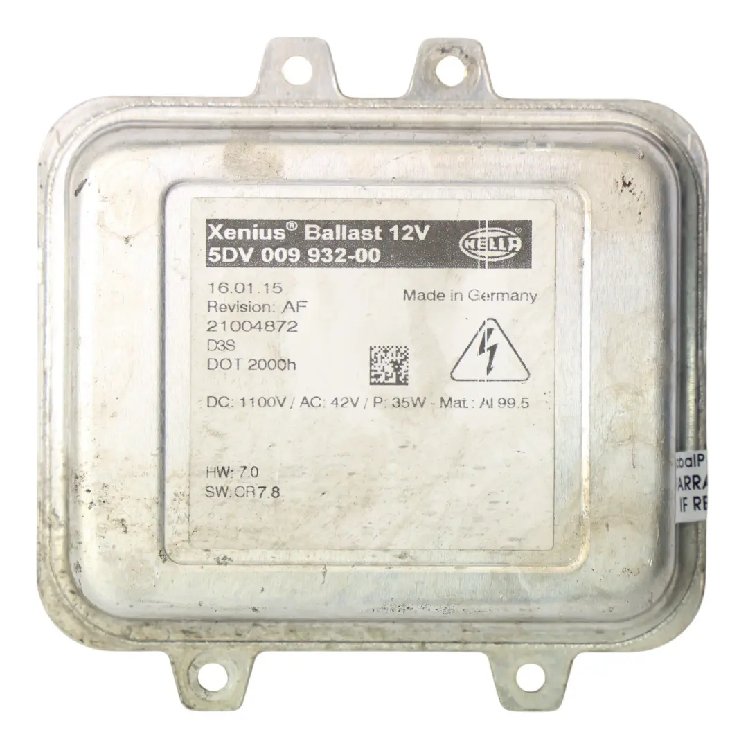 Porsche Cayenne 92A Balasto De Faro Izquierdo Derecho 5DV009932-00 - SKU 95863159701 - Número de pieza 95863159701