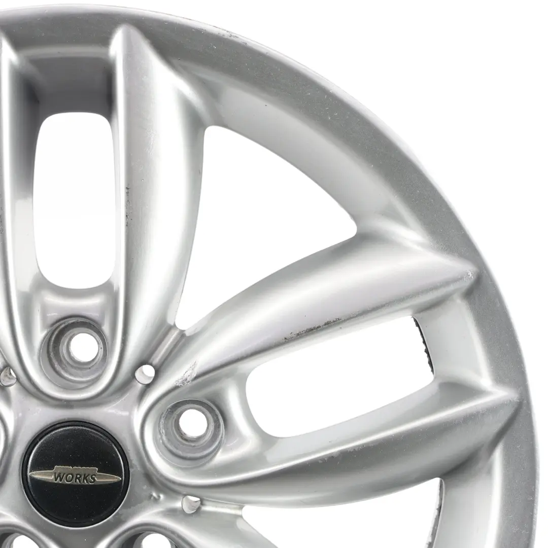 Alloy Rim 17" 7J 5-Star Double Spoke 124 to Mini Cooper R60 R61 Wheel with Part number 9803723 Mini Cooper R60 R61 Wheel Alloy Rim 17" 7J 5-Star Double Spoke 124 - SKU 9803723-2 - Part number 9803723