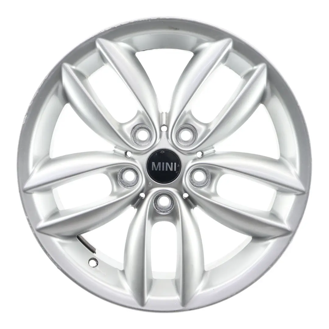 Mini Cooper R60 R61 Silver Wheel Alloy Rim 17" 7J 5-Star Double Spoke 124 - SKU 9803723-4 - Part number 9803723