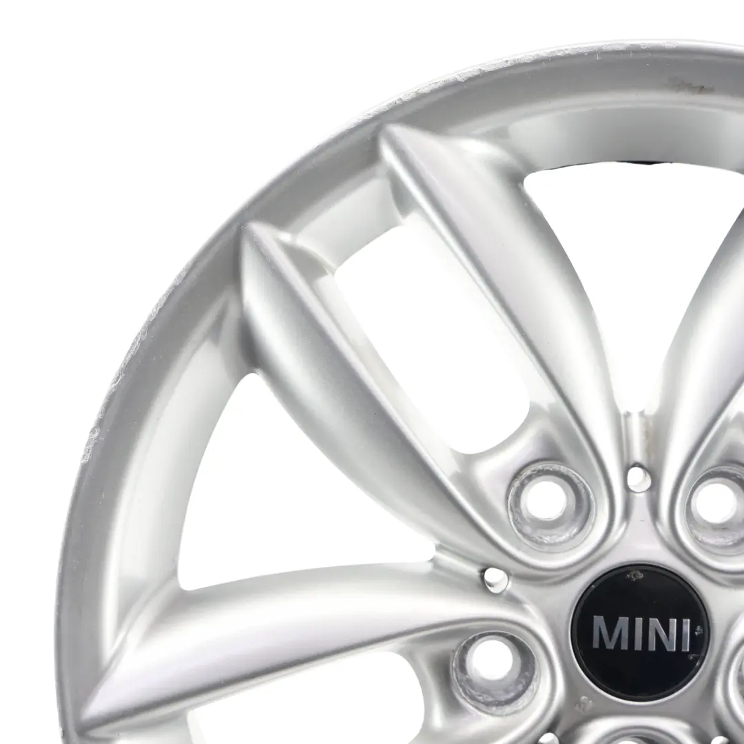 Alloy Rim 17" 7J 5-Star Double Spoke 124 to Mini Cooper R60 R61 Silver Wheel with Part number 9803723 Mini Cooper R60 R61 Silver Wheel Alloy Rim 17" 7J 5-Star Double Spoke 124 - SKU 9803723-4 - Part number 9803723