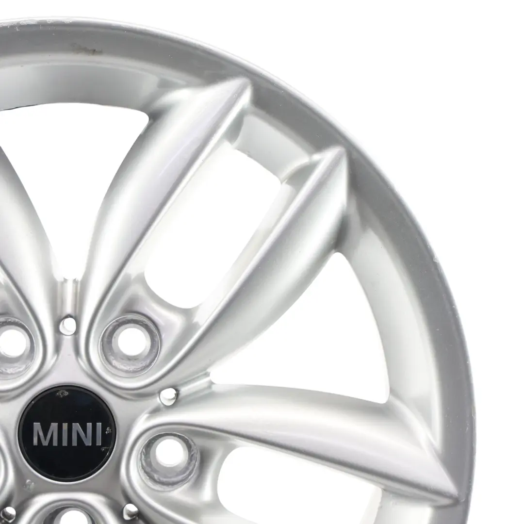 Alloy Rim 17" 7J 5-Star Double Spoke 124 to Mini Cooper R60 R61 Silver Wheel with Part number 9803723 Mini Cooper R60 R61 Silver Wheel Alloy Rim 17" 7J 5-Star Double Spoke 124 - SKU 9803723-4 - Part number 9803723