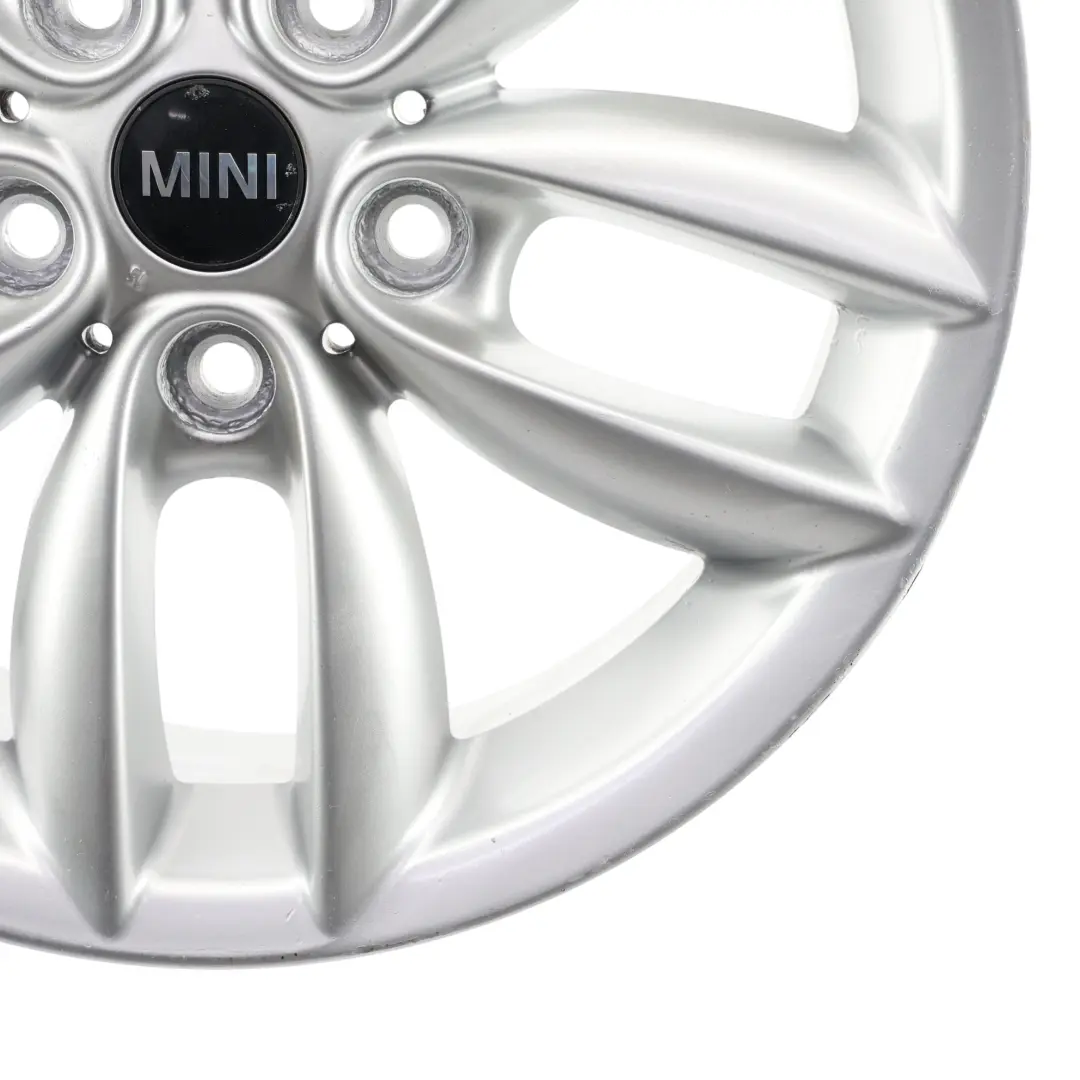 Mini Cooper R60 R61 Silver Wheel Alloy Rim 17" 7J 5-Star Double Spoke 124 - SKU 9803723-4 - Part number 9803723