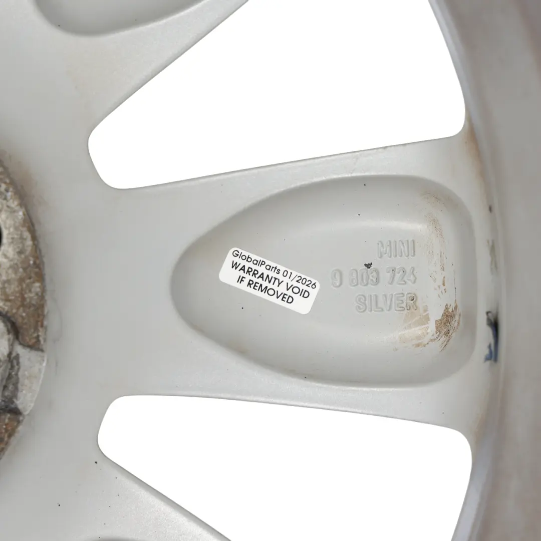 Mini Cooper R60 R61 Silber Alu Felge Alufelge 18" ET:52 7,5J Turbo Fan 126 - SKU 9803724-2 - Teilenummer 9803724