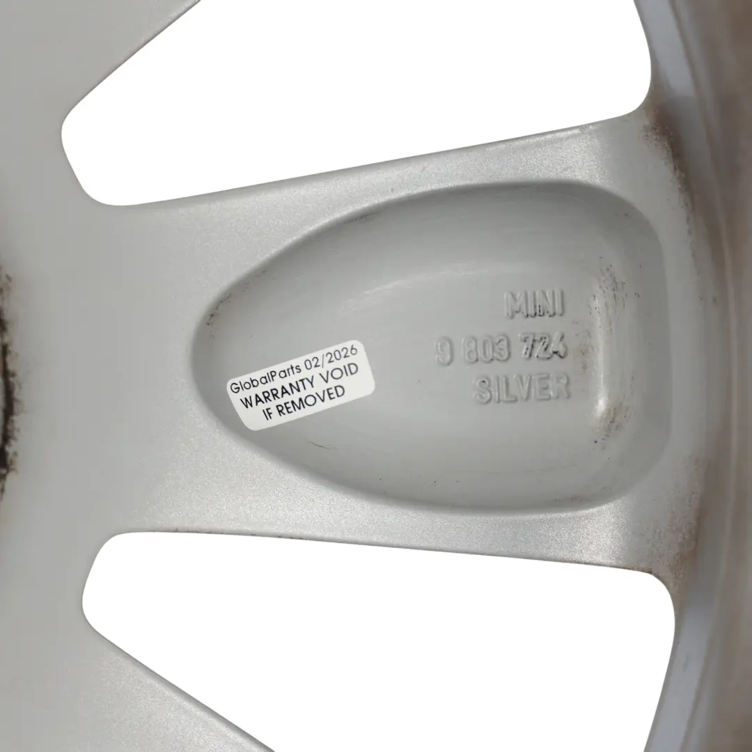 Mini Cooper R60 R61 Silver Wheel Alloy Rim 18" ET:52 7,5J Turbo Fan 126 - SKU 9803724-3 - Part number 9803724