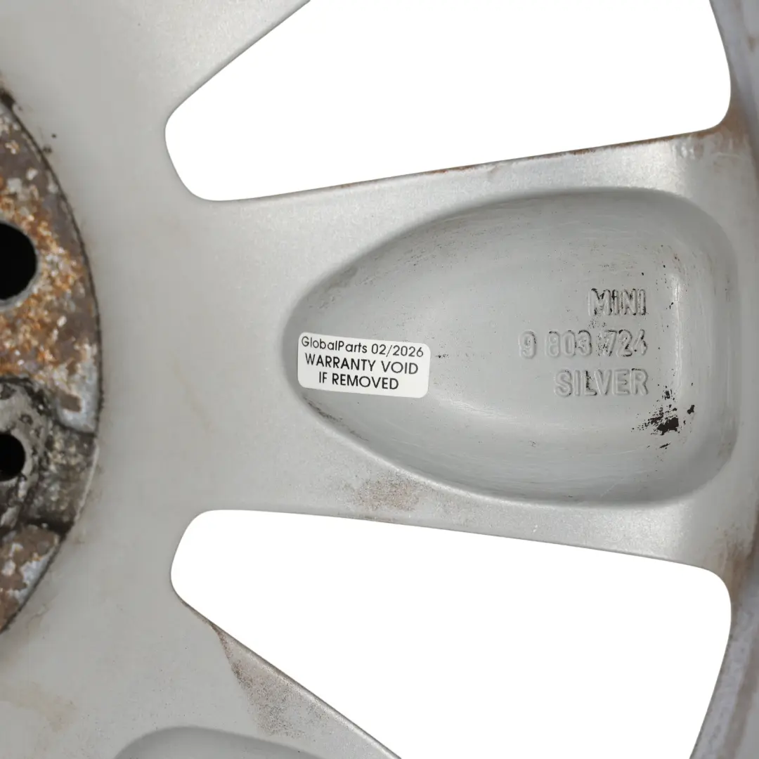 Mini Cooper R60 R61 Silver Wheel Alloy Rim 18" ET:52 7,5J Turbo Fan 126 - SKU 9803724-4 - Part number 9803724